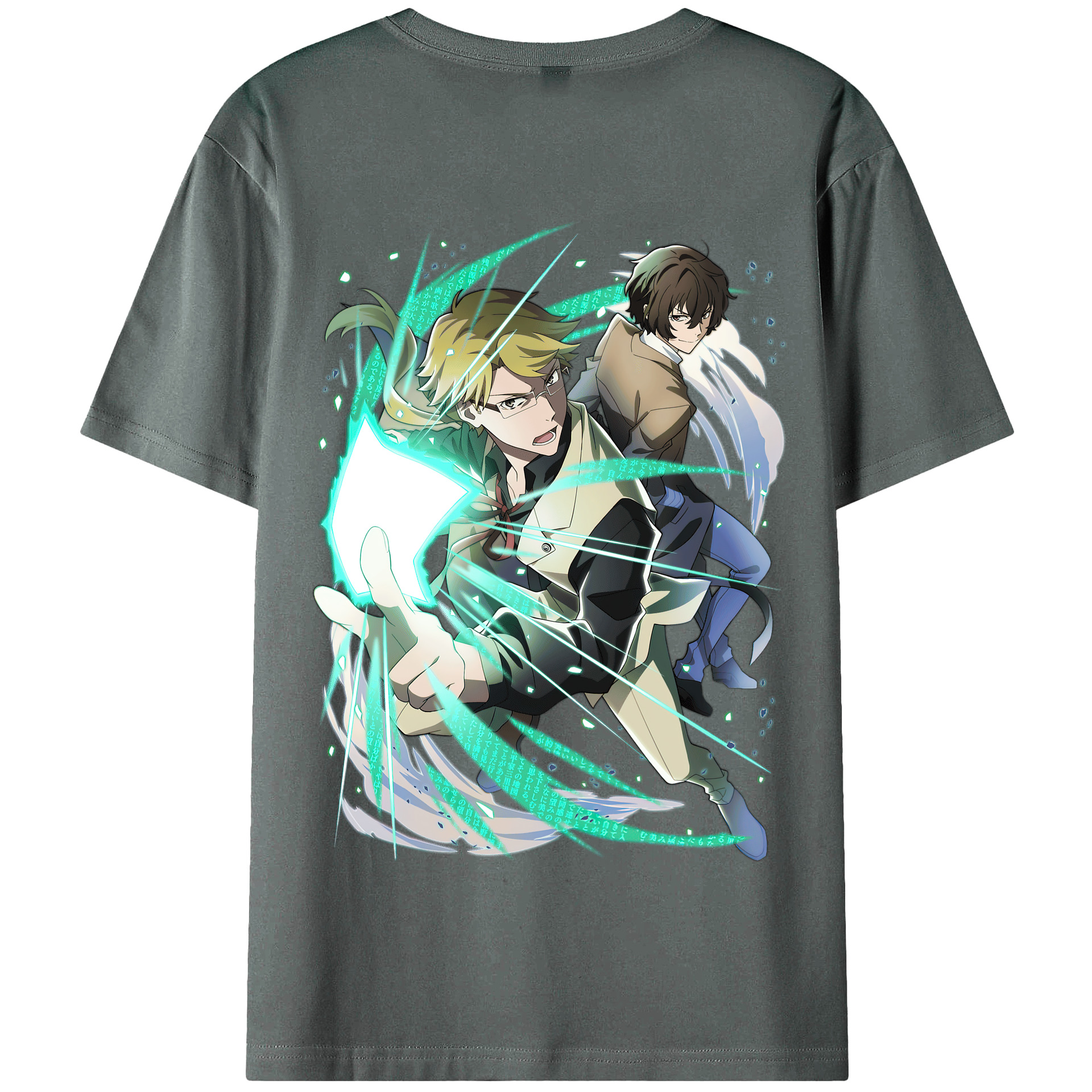 （画像用） 文豪ストレイドッグス Bungo Stray Dogs 綿100％半袖Tシャツ（背面プリント）